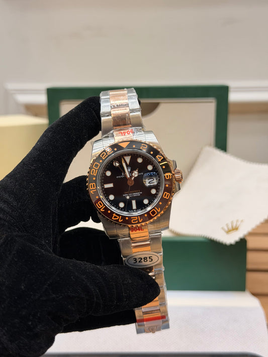 QS FACTORY 41 MM GMT ROOTBEER