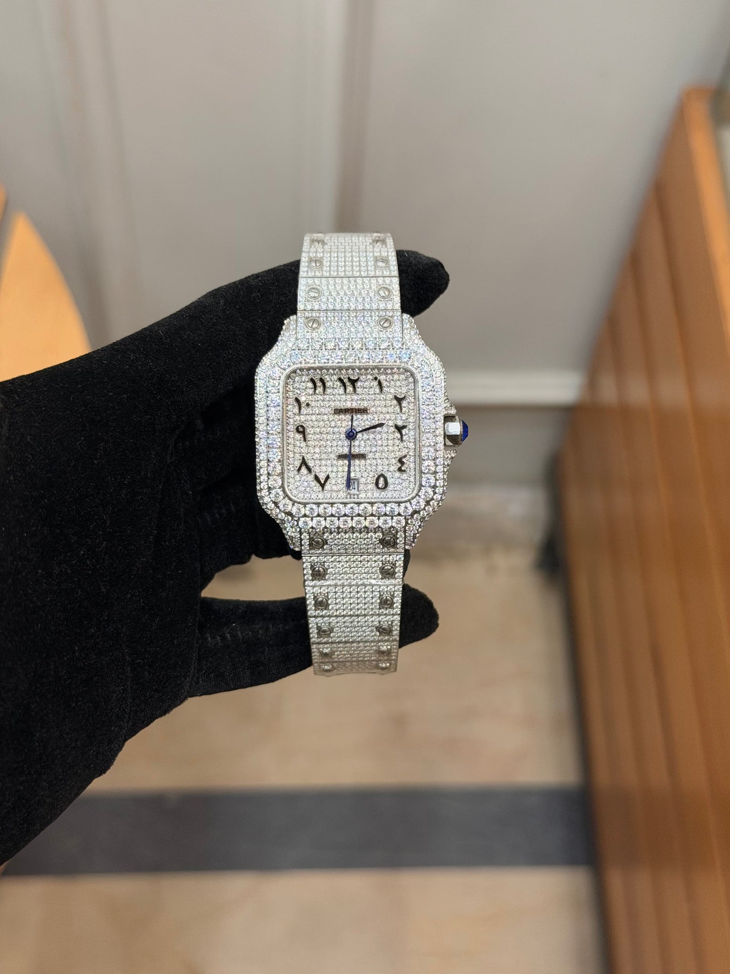 ICEDOUT CARTIER ARABIC WITH ZIRCONIA
