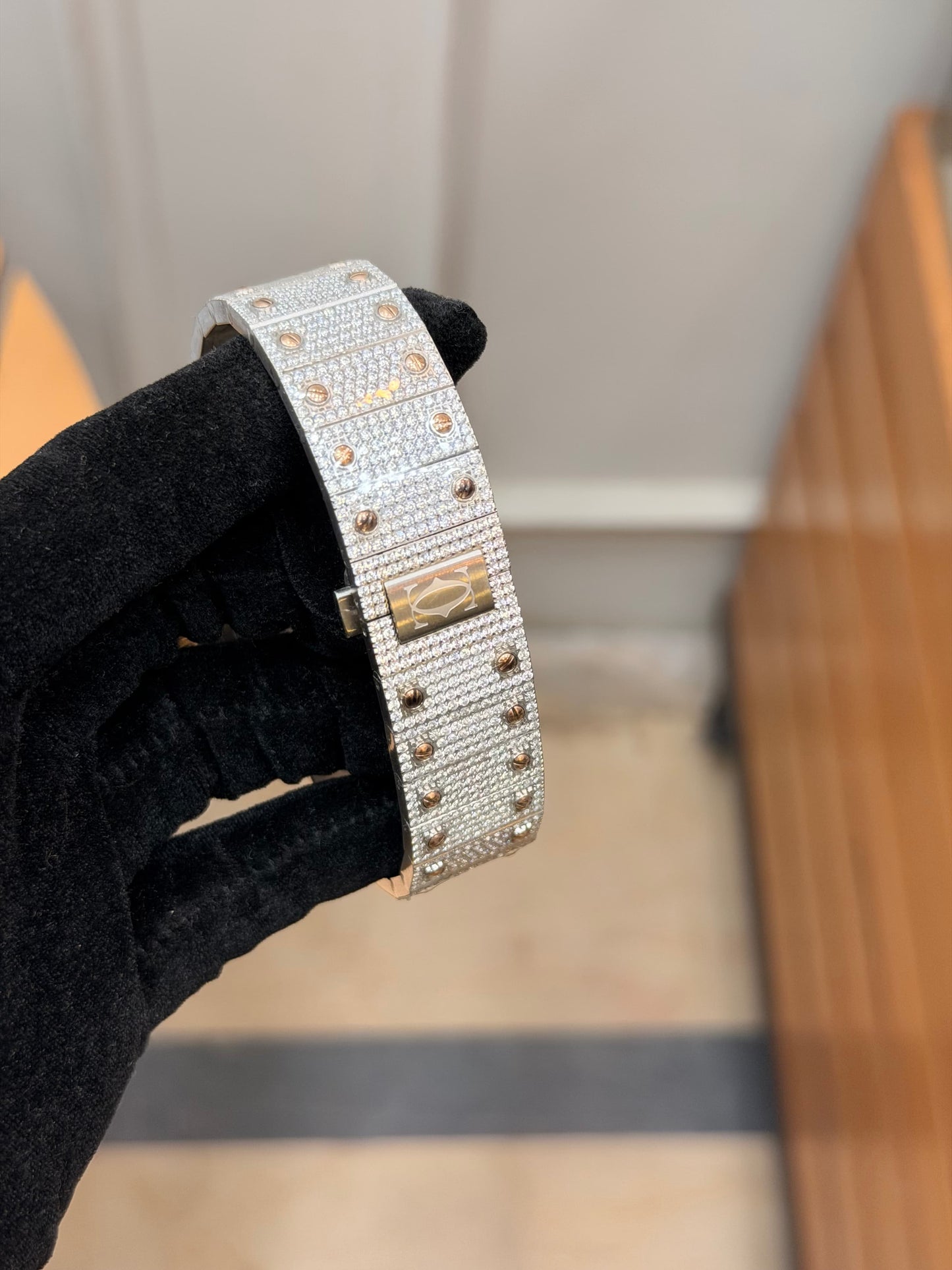 ICEDOUT CARTIER SKELETON WITH ZIRCONIA