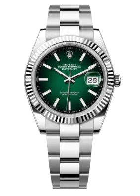 ERF Factory R0LEX DATEJUST 41 MM GREEN OMBRE DIAL