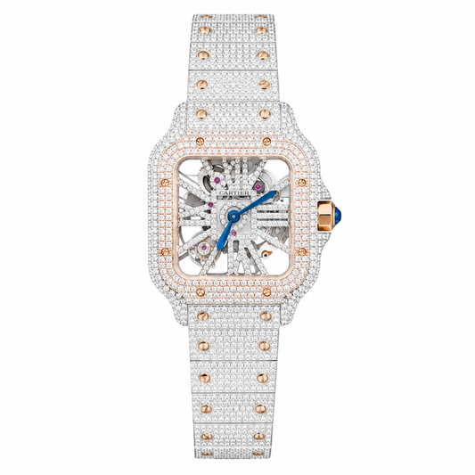 ICEDOUT CARTIER SKELETON WITH ZIRCONIA